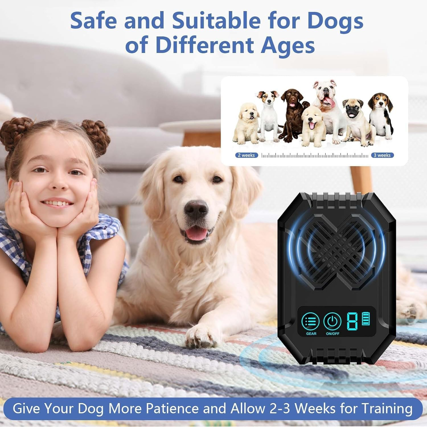 Anti Barking Devices Dog Bark Deterrent Device 3 Adjustable Modes, Ultrasonic Dog Bark - Image 7