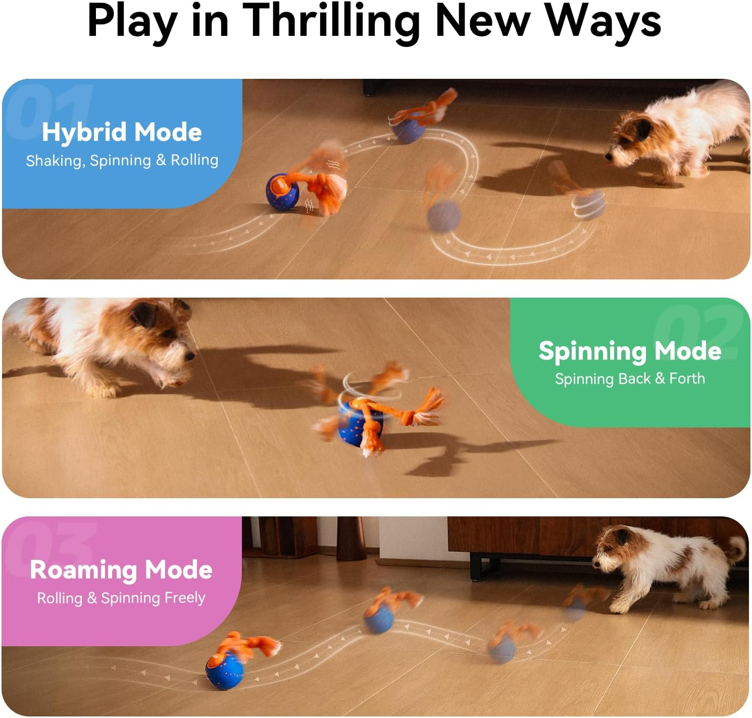 Smart Interactive Dog Toy, Wicked Ball Rolly, Automatic Moving, Bouncing, Rotating - Image 2