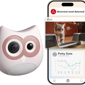 AI Cat Camera Litter Box Monitoring, Pet Camera with Phone APP Indoor, Multi-Cat Health