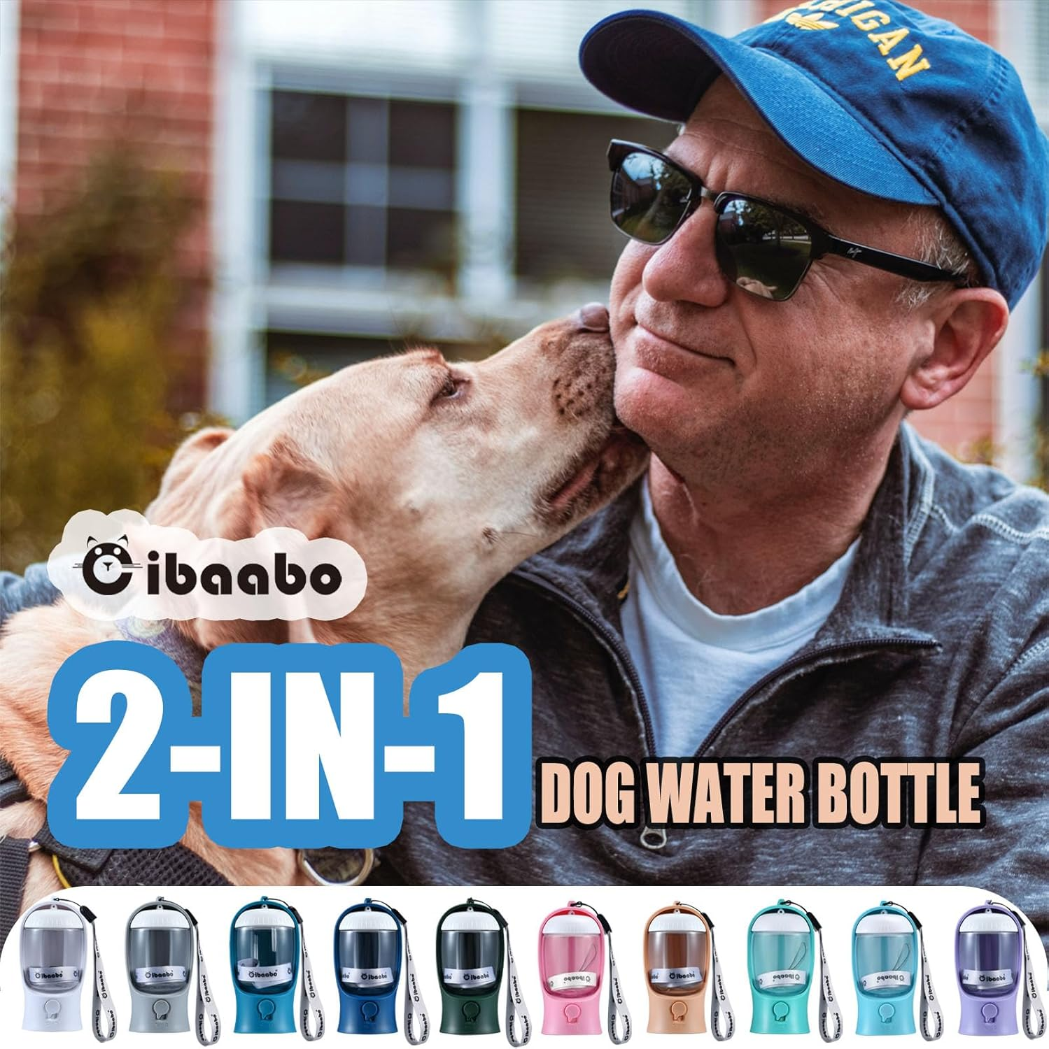 Dog Water Bottle with Food Container Travel Puppy Water Bowl, Portable Pet Dispenser - Image 2