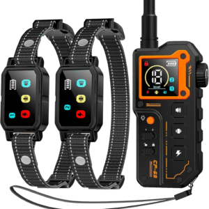 AI Dog Shock Collar 2 Dogs 10-120Lbs 3300FT Dog Training Collar with Remote IPX7 Waterproof Collar