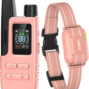 Dog Shock Collar 4200FT Dog Training Collar with Remote for 5 120Lbs Small Medium Large Dogs IPX8 Waterproof E Collar with 4 Training Modes Security Lock Rechargeable Shock Collar Pink