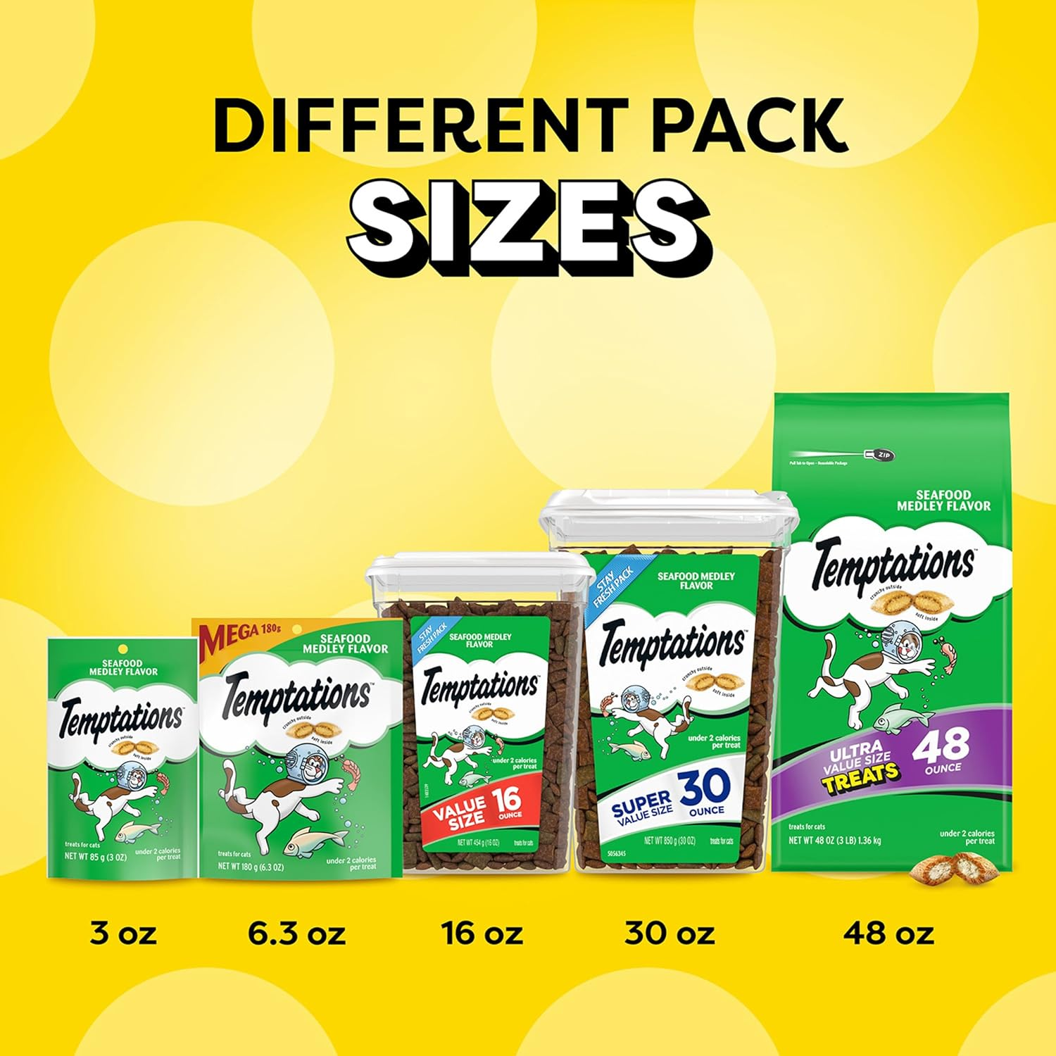 Classic Crunchy and Soft Cat Treats Seafood Medley Flavor 30 Oz. Tub - Image 13