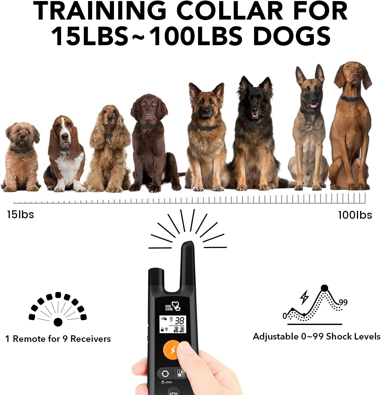 Dog Training Collar with Remote Dog Shock Collar for All Dogs with 1800FT Remote - Image 5