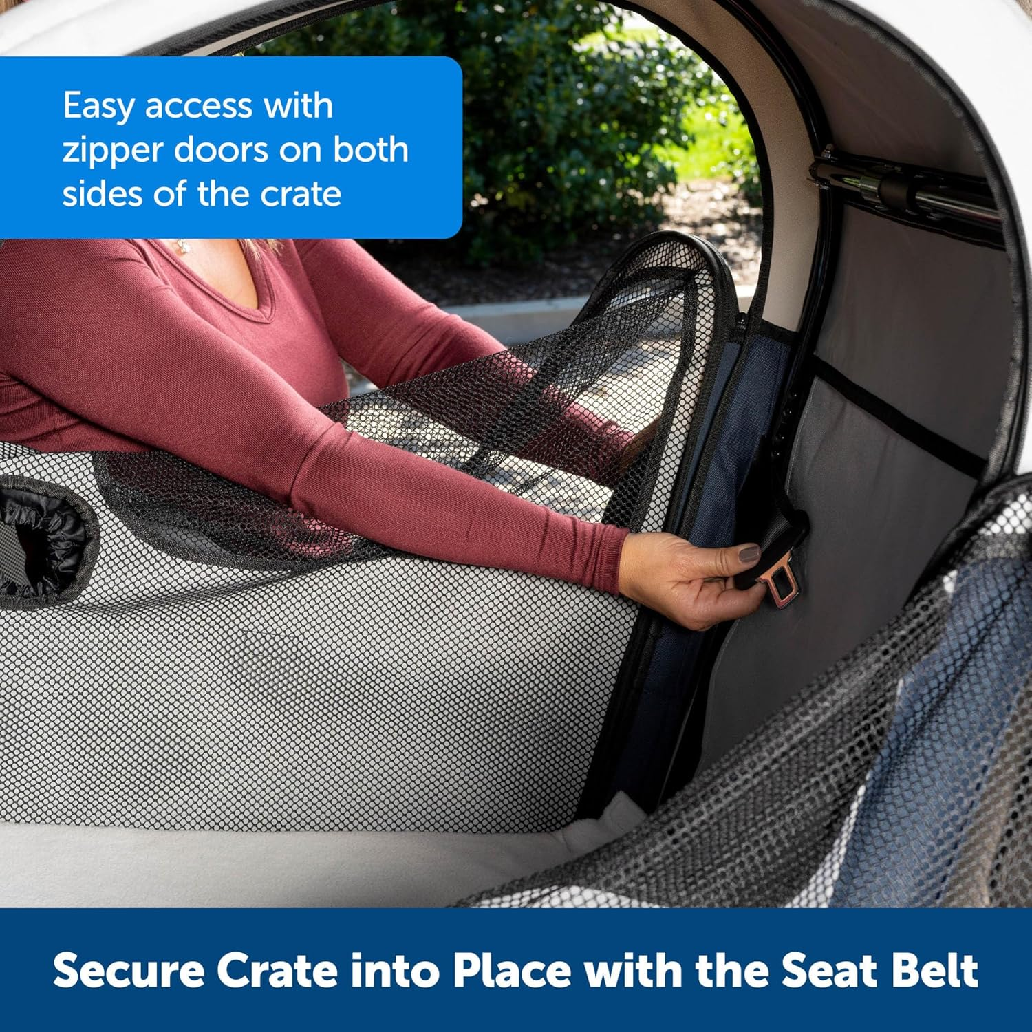 Happy Ride Collapsible Travel Crate Safe Travel Containment with Heavy Duty Aluminum Frame - Image 5