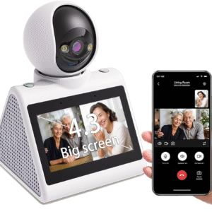 Home Security Camera with 4.3" Screen Two Way Video Call Function for Elderly
