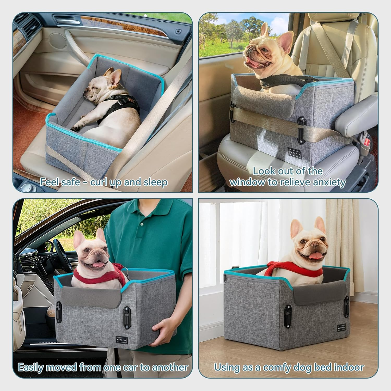 Dog Car Seats for Small Dogs Patent Safe Buckles Dog Booster Car Seat Cat Cars Seat - Image 7