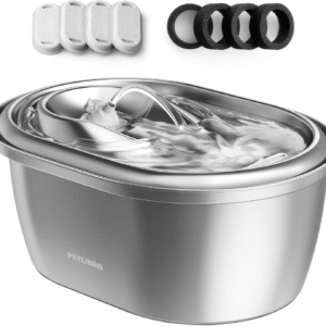 Stainless Steel Cat Water Fountain 101Oz/3L Pet Water Fountain for Cats
