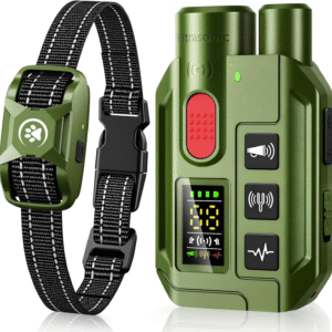 2 in 1 Dog Shock Collar & Ultrasonic Bark Deterrent Device 3300FT Remote Training E Collar