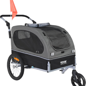 Dog Bike Trailer Supports up to 66/88/100 Lbs, 2-In-1 Pet Stroller Cart Bicycle Carrier