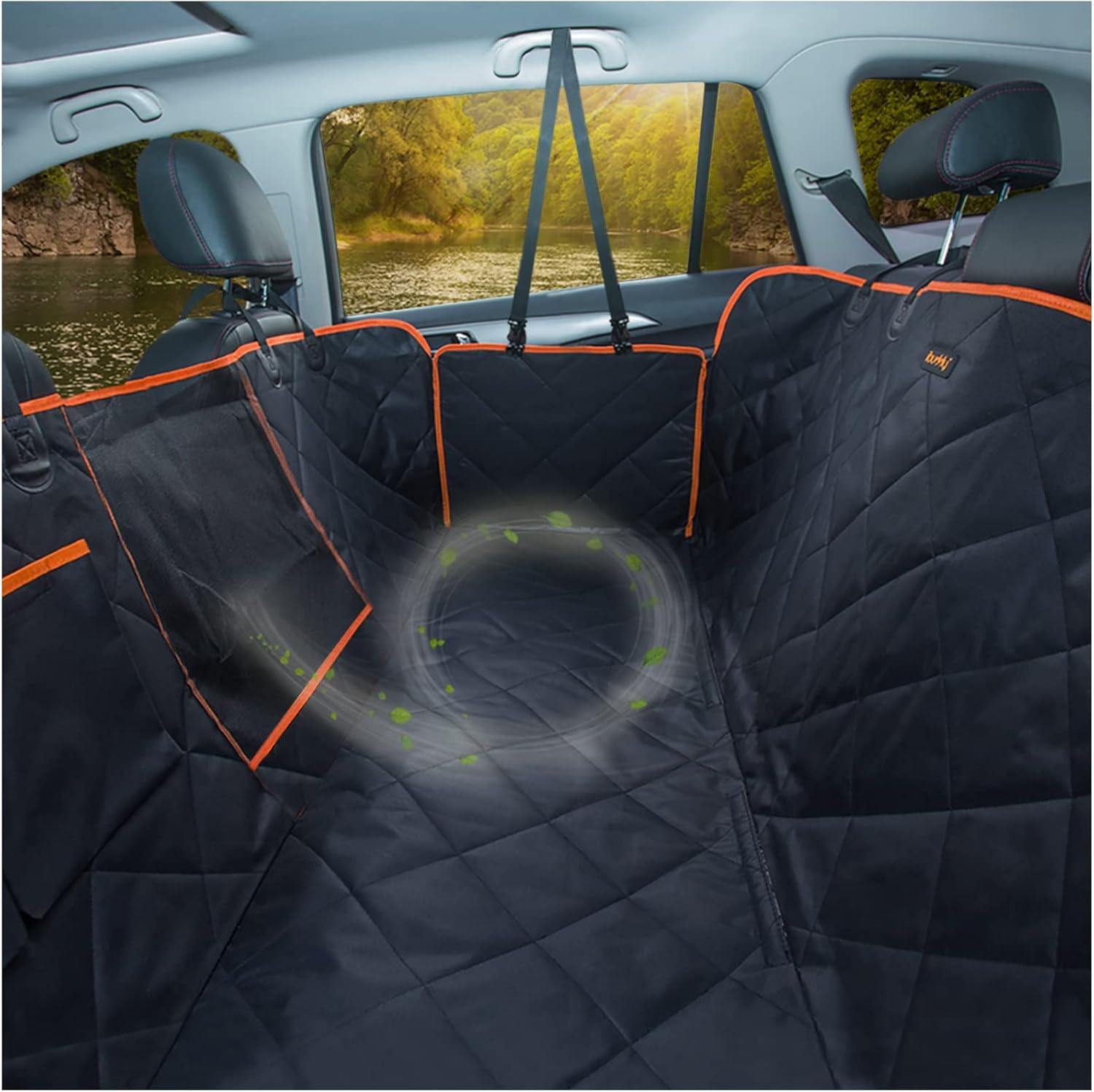 Dog Seat Cover for Back Seat Waterproof Dog Car Hammock Protects Your Vehicle - Image 4