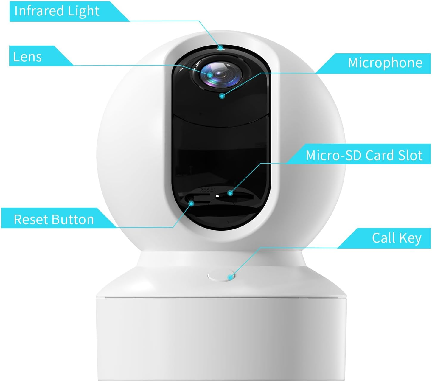 Pet Camera 2K HD Dog Camera with Phone APP 360° Pan/Tilt View Puppy Cam One Click Call for Baby Monitor Magivpix Night Vision Motion Tracking Alarm with Cloud/Local Sd,Home Indoor Security Cam - Image 8