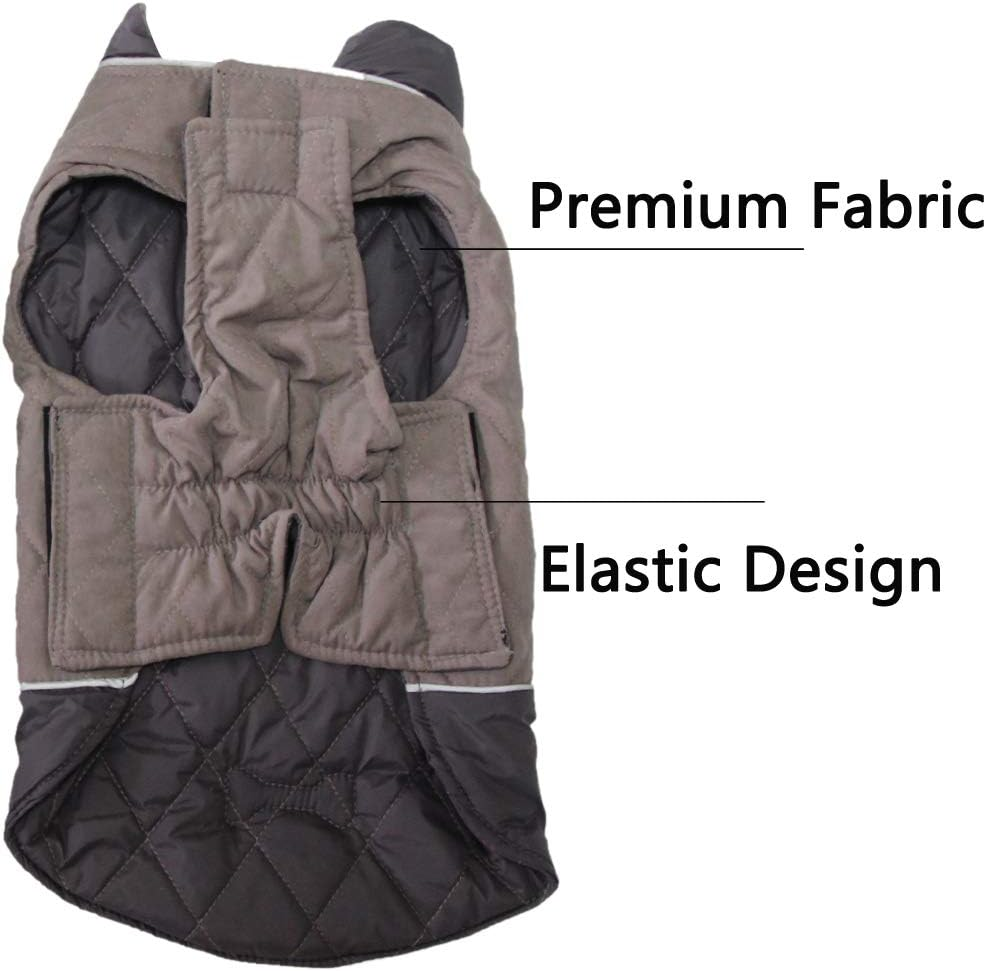 Reversible Dog Coats for Small Dogs Waterproof Warm Puppy Jacket for Cold Winter,Grey S - Image 3