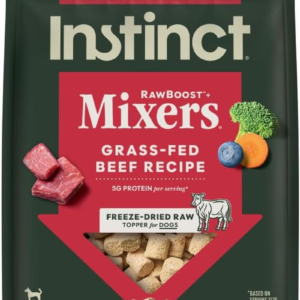 Raw Boost Mixers, Freeze Dried Dog Food Topper, Grain Free Recipe - All Natural Beef, 6 Oz. Bag