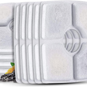 Cat Water Fountain Filters,10 Pack Replacement Filter Fit for Top Square 84Oz/2.5L Cat Pet Fountain, 3 Filtration System