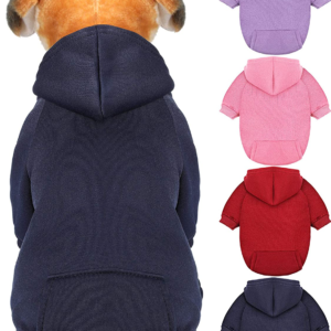 4 Pieces XXS Dog Sweaters Dog Hoodie Clothes with Hat for Small Dogs Puppy Pet Winter Warm Hoodies Coat Sweater Shirt Chihuahua Clothes with Pocket