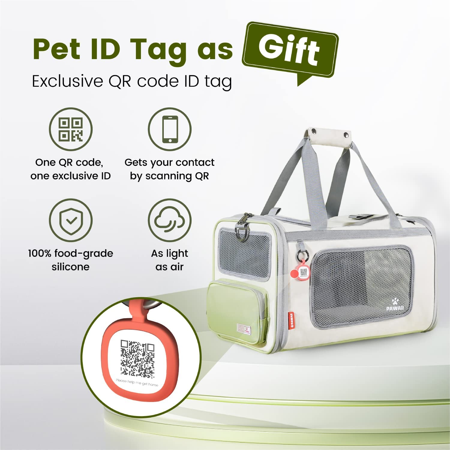 Cat Carrier with ID Tag, TSA Airline Approved Soft Sided Collapsible Pet Travel Carrier, Portable Comfortable Convenient Foldable Cat Travel Bag - Image 2