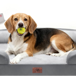 Orthopedic Dog Beds for Large Medium Dogs, Big Waterproof Memory Foam Pet Couch Bolster Bed with Removable Washable Cover, 36X27 Inch