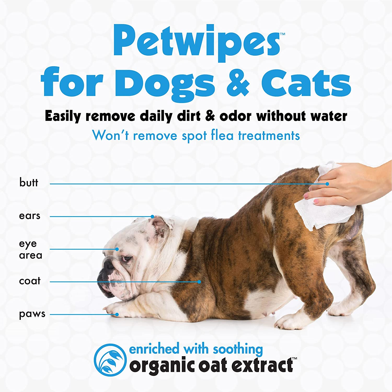 Pet Wipes for Dogs and Cats, 400 Wipes - Large Pet Wipes for Dogs and Cats - Cleans Ears, Face, Butt, Body and Eye Area - Convenient, Ideal for Home or Travel - 4 Packs of 100 Wipes - Image 3