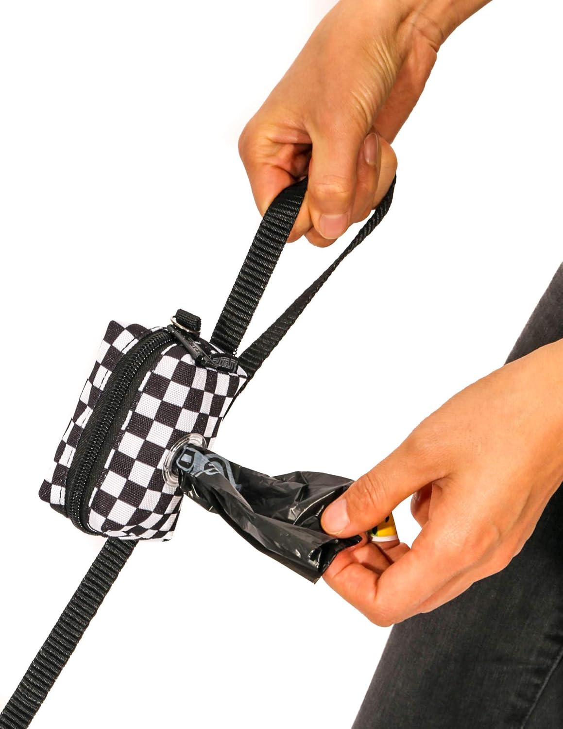 - Cute Dog Poop Bag Holder for Leash Poop Bags for Dogs Vegan Friendly Dog Poop Bag Dispenser Dog Treat Pouch Leash Poop Bag Holder Dog Waste Bag Dispenser Dog Bag Holder Checkered - Image 8