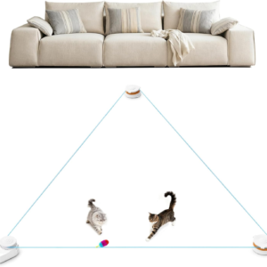 Interactive Cat Toy for Indoor Cats – Automatic Moving & Enrichment Toy for Indoor Cats/Kitten, Auto/Manual Control Cat Treadmill for Exercise & Mental Stimulation, Stimulating Chase Toys (H1K2)