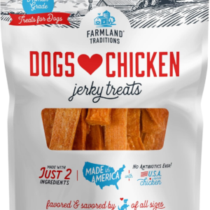 Dogs Love Chicken Jerky Dog Treats, Premium Two-Ingredient Dog Jerky with Usa-Raised, Human-Grade Chicken & No Antibiotics Ever, 1 Pound (Pack of 1) Bag