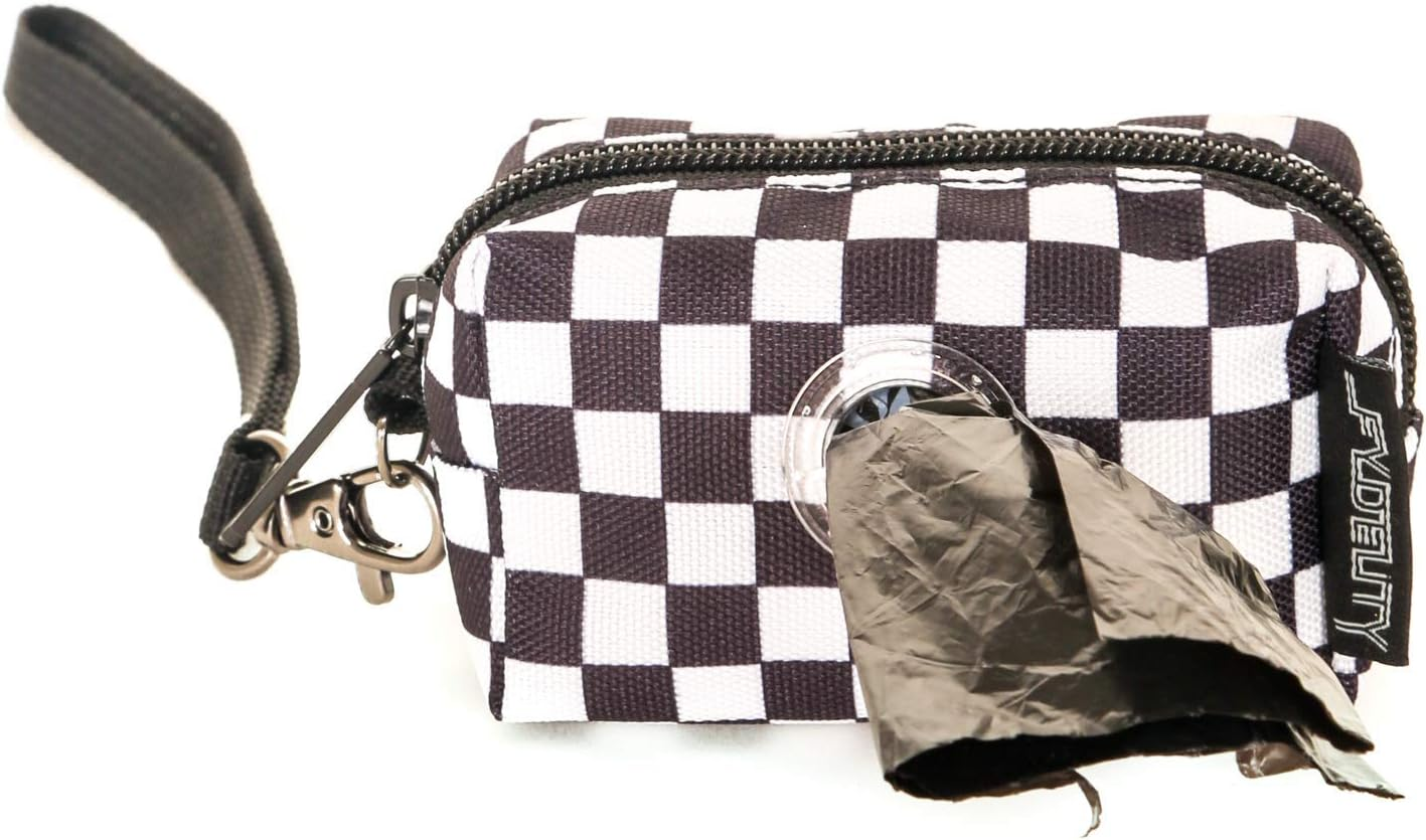 - Cute Dog Poop Bag Holder for Leash Poop Bags for Dogs Vegan Friendly Dog Poop Bag Dispenser Dog Treat Pouch Leash Poop Bag Holder Dog Waste Bag Dispenser Dog Bag Holder Checkered - Image 7