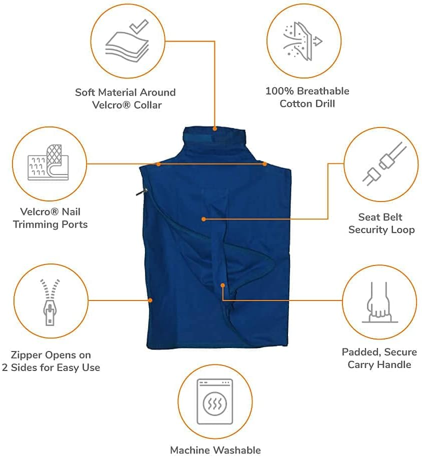 Cozy Comfort Carrier - Large Cobalt Blue Cat Carrier Soft for Grooming, Vet Visits, Medication Administration, Dental Care, Nail Trimming, and Car Travel - Image 7