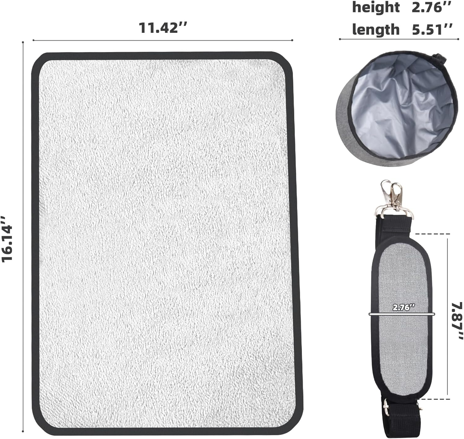 Soft-Sided Cat & Dog Carrier for Pets up to 15 Lbs, Airline Approved Collapsible Travel Puppy Carrier with Lightweight Fabric Design (Grey) - Image 3