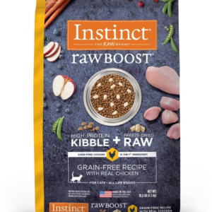 Raw Boost, Natural Dry Cat Food with Freeze Dried Pieces, High Protein, Grain Free Recipe - Real Chicken, 10 Lb. Bag