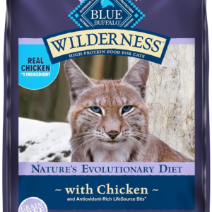 Wilderness Natural Adult Dry Cat Food, High-Protein and Grain-Free Diet, Supports Healthy Muscle Development and a Healthy Immune System, Chicken, 12-Lb. Bag