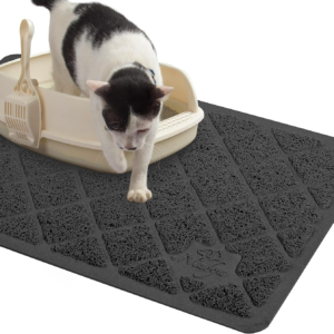 Premium Cat Litter Mat, Litter Box Mat with Non-Slip and Waterproof Backing, Litter Trapping Mat Soft on Kitty Paws and Easy to Clean, Cat Mat Traps Litter from Box