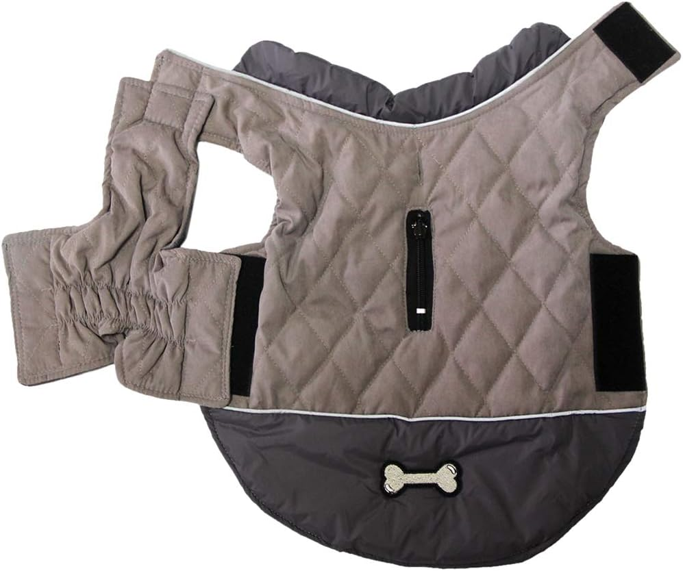 Reversible Dog Coats for Small Dogs Waterproof Warm Puppy Jacket for Cold Winter,Grey S - Image 2