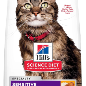 Sensitive Stomach & Skin, Adult 1-6, Stomach & Skin Sensitivity Support, Dry Cat Food, Chicken & Rice, 3.5 Lb Bag