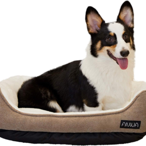 Durable Square Dog Bed - Machine Washable, Comfortable for Small & Medium Puppies