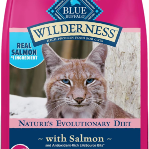 Wilderness Natural Adult Dry Cat Food, High-Protein and Grain-Free Diet, Supports Healthy Muscle Development and a Healthy Immune System, Salmon, 5-Lb Bag