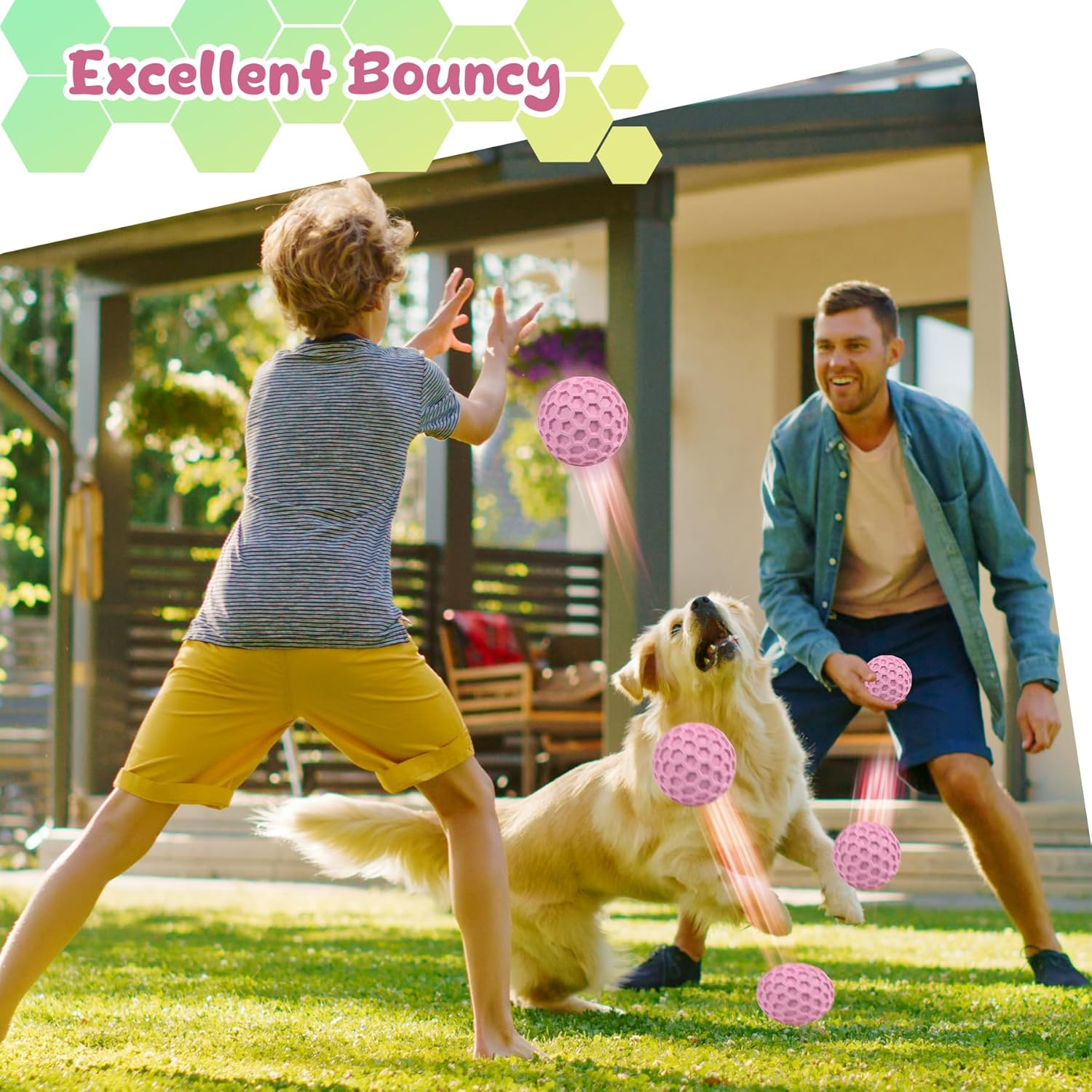 Tough Dog Chew Toys for Aggressive Chewers, Indestructible Dog Balls for Aggressive Chewers, Squeaky Balls for Dogs, Squeaky Toys for Large Dogs, Funny Heavy Duty Ball - Image 6