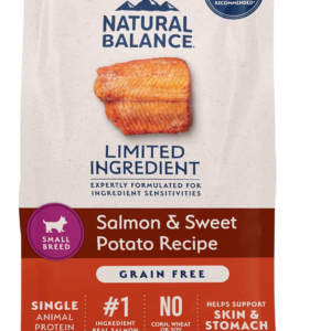 Limited Ingredient Small Breed Adult Grain-Free Dry Dog Food, Salmon & Sweet Potato Recipe, 4 Pound (Pack of 1)