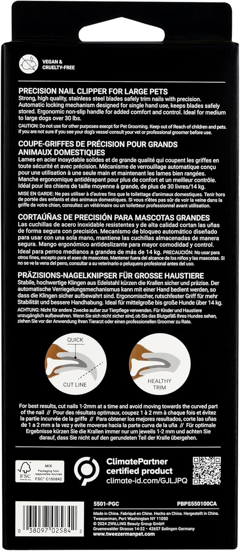 Large Nail Clippers for Dogs & Cats, Manual Professional Cat & Dog Nail Trimmer with Ergonomic Handle - Image 12