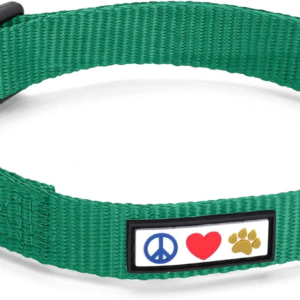 Dog Collar, Adjustable, Heavy Duty, Waterproof, Quick-Release Buckle, Lush Green, Extra Small Breeds