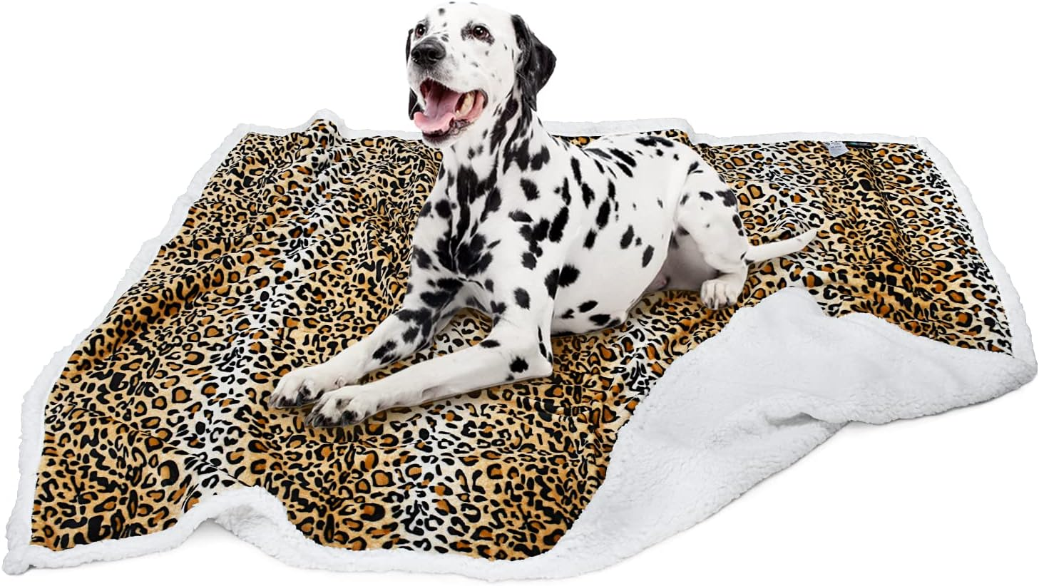 Leopard Print Dog Blankets for Large Dogs, Soft Fluffy Fleece Pet Blankets for Couch, Sofa, Dog Beds, Car Seats, Creat, Washable, 50X60 Inches - Image 6