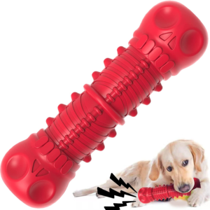 Dog Squeaky Toys for Aggressive Chewers, Durable Chew Toys for Large Medium Breed Dog, Dog Toys, Tough Durable Dogs Toys with Natural Rubber