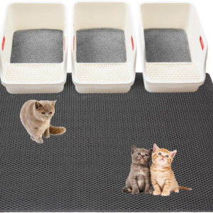 Cat Litter Mats-Extra Large 47''X36'' Litter Trapping Mat for Cat-Xxl Litter Box Matt for Floor-2 Layer Catcher Rug for Pet Kitty Litterbox-Waterproof Urine Proof,Non-Slip