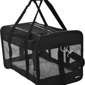 Soft-Sided Mesh Pet Travel Carrier for Dog, Cat, up to 22 Pounds, 19.7" L X 12" W X 12" H, Black