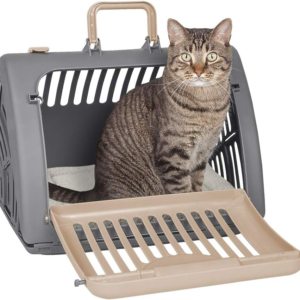 Foldable Travel Cat Carrier - Front Door Plastic Collapsible Carrier Collection, Waterproof Bed