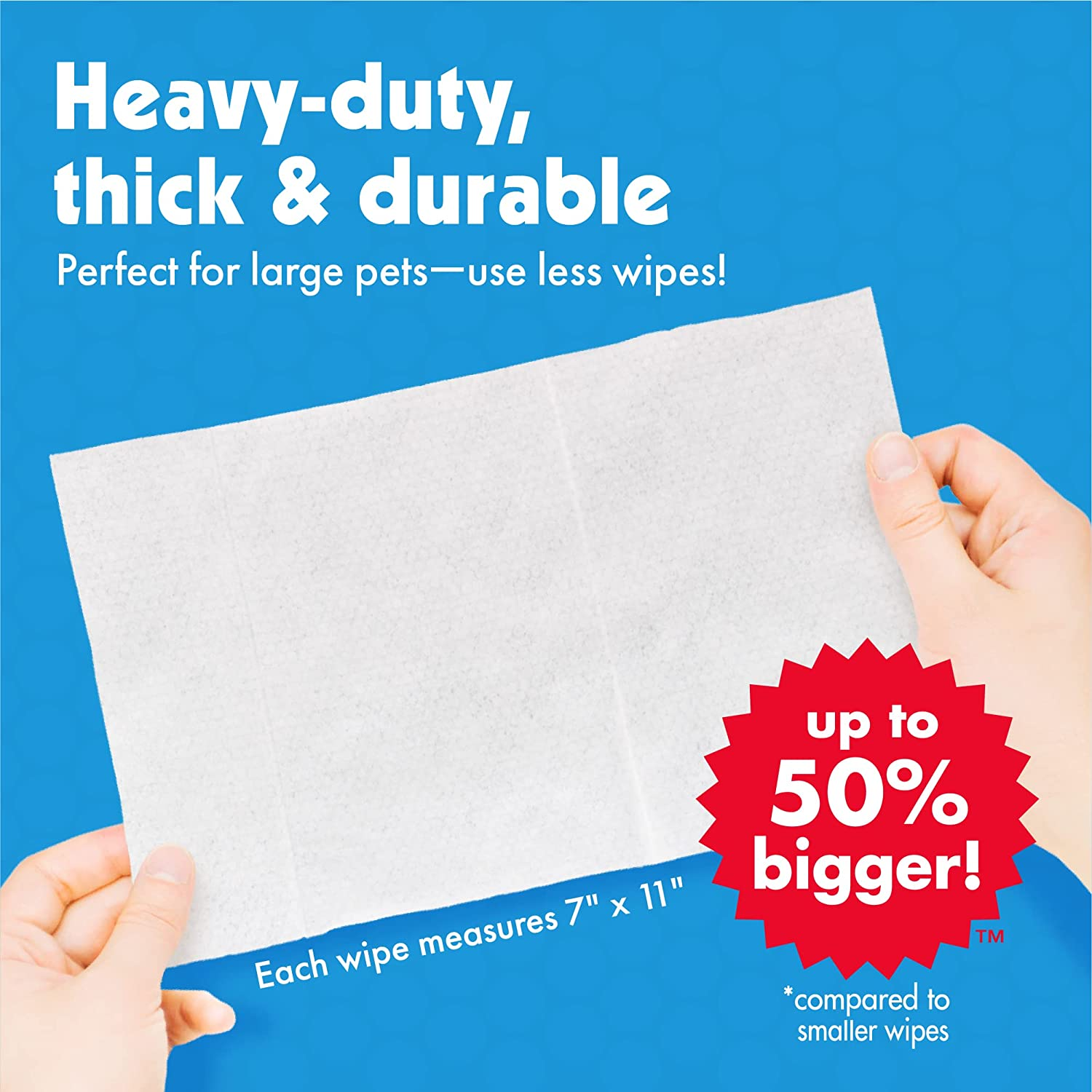 Pet Wipes for Dogs and Cats, 400 Wipes - Large Pet Wipes for Dogs and Cats - Cleans Ears, Face, Butt, Body and Eye Area - Convenient, Ideal for Home or Travel - 4 Packs of 100 Wipes - Image 6