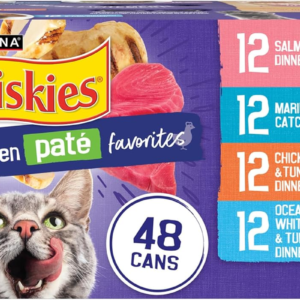 Purina  Pate Wet Cat Food Variety Pack Seafood and Chicken Pate Favorites - 48 Ct. Can