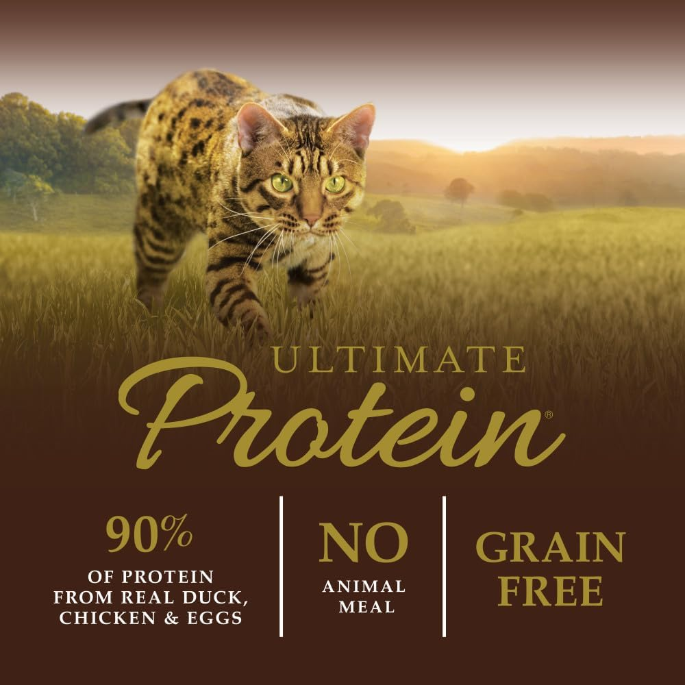 Ultimate Protein, Natural Dry Cat Food, Grain Free Recipe - Cage Free Duck, 4 Lb. Bag - Image 3