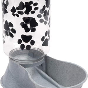 Reversable Water or Dry Food Feeders for Cats and Dogs (Large Pack of 2, Granite)