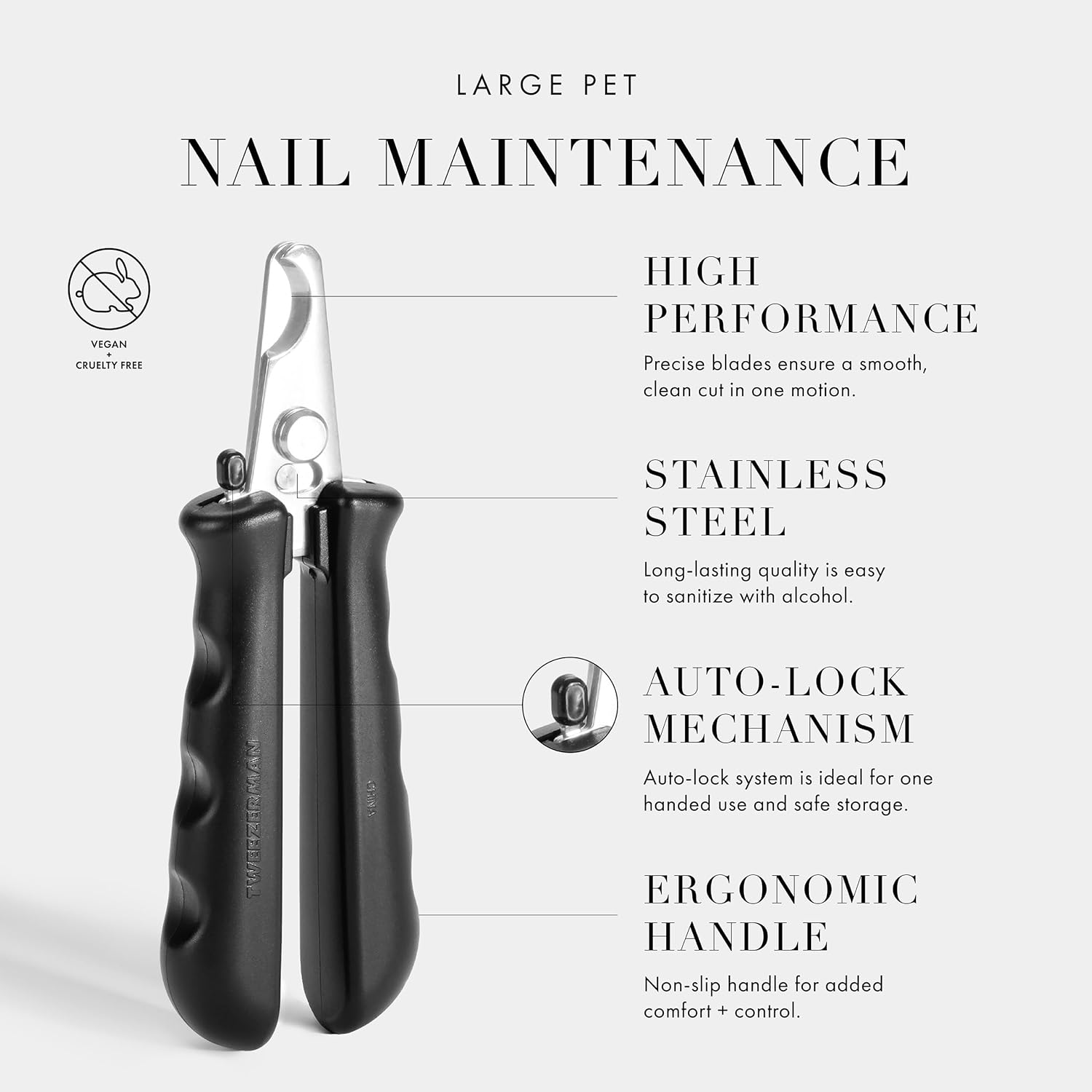 Large Nail Clippers for Dogs & Cats, Manual Professional Cat & Dog Nail Trimmer with Ergonomic Handle - Image 5